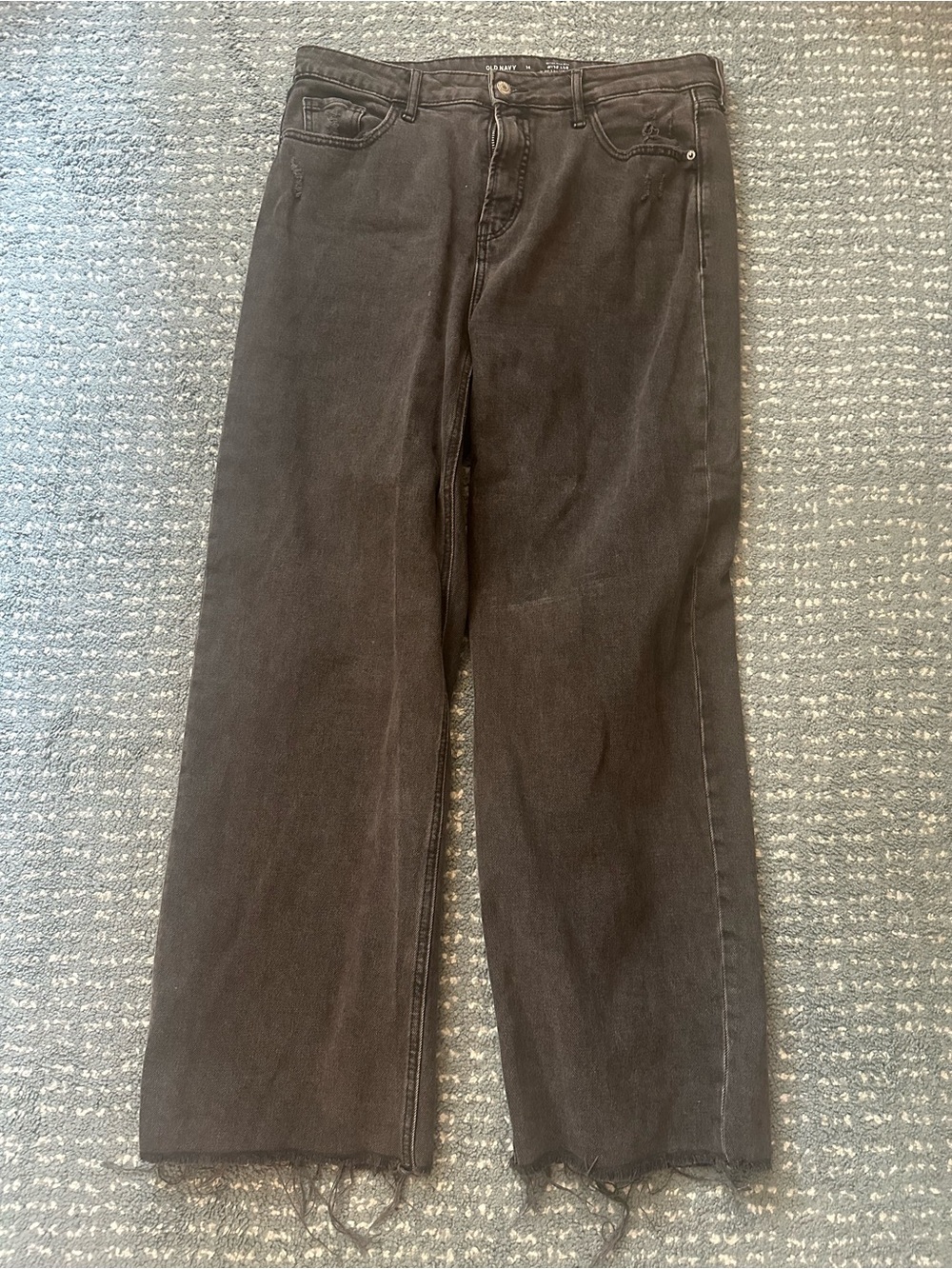 Old Navy Black Wide-Leg Jeans with light distressing